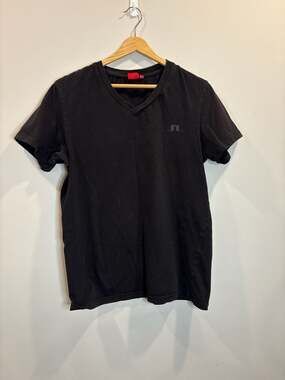 J.Lindeberg Stockholm Black V-Neck Short Sleeve T-Shirt Size M
